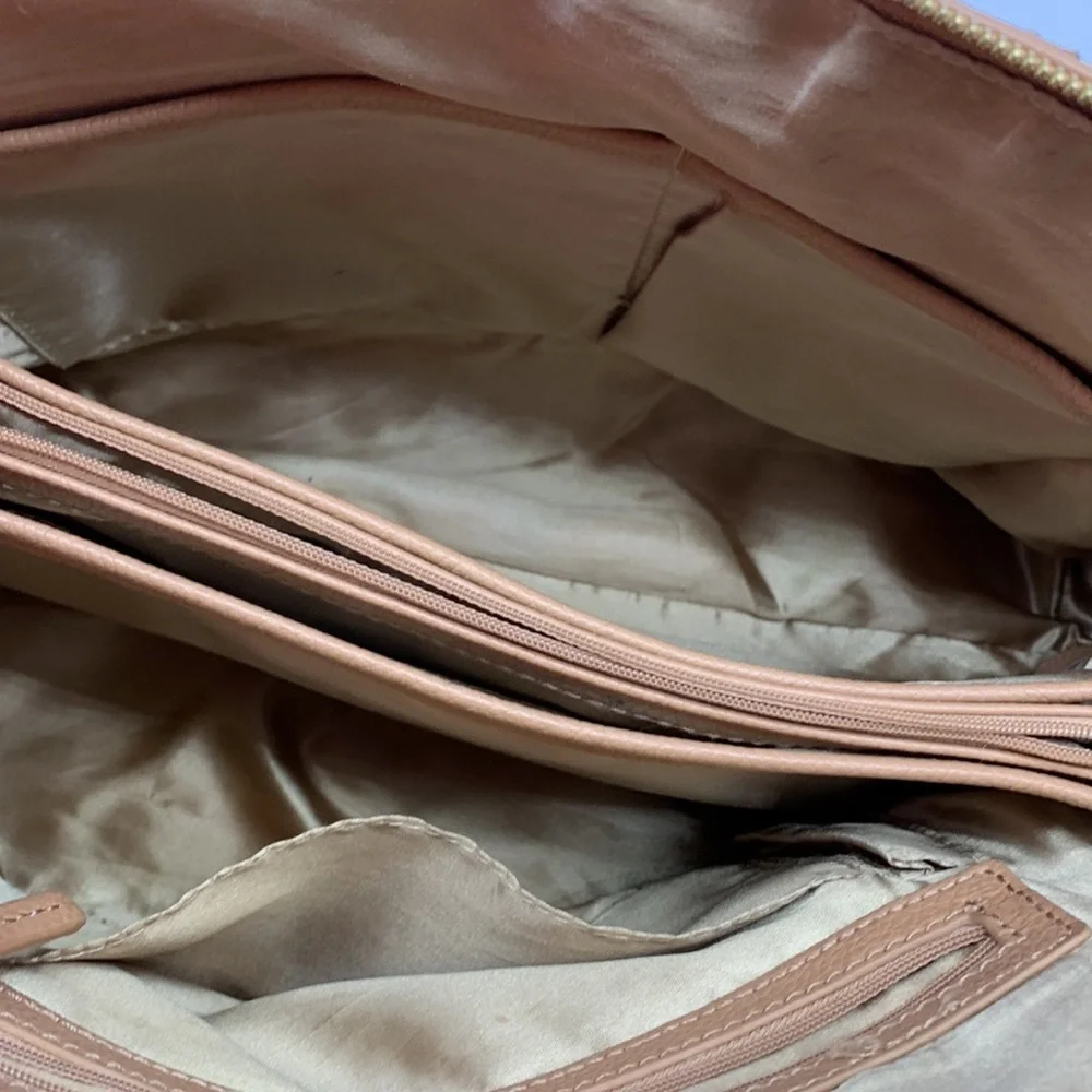 Joy & Iman Tan Leather  Satchel , A Y2K Treasure